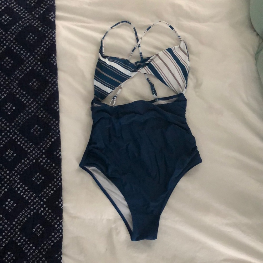 Chosen high waist one piece.